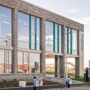 Exterior architectural photography of Menzieshill Community Hub in Dundee